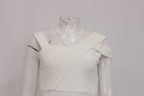 Women's Rouland Mouret Midi Dress in White Polyamide