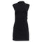 Women's Reformation Mock Neck Mini Dress in Black Cotton