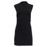 Women's Reformation Mock Neck Mini Dress in Black Cotton
