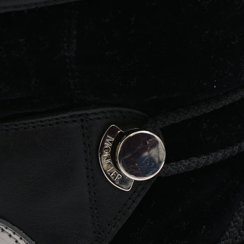 Women's Moncler Stephanie Snow Boots in Black Leather