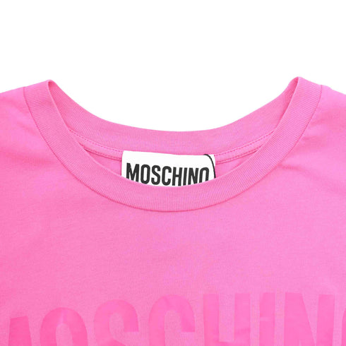 Women's Moschino Double Question Mark Logo T-Shirt in Pink Cotton