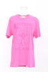 Women's Moschino Double Question Mark Logo T-Shirt in Pink Cotton