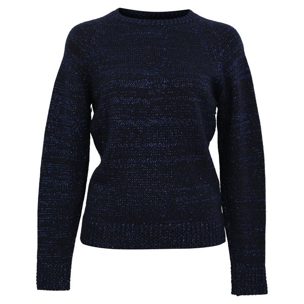 Women's A.P.C Cable Knit Sweater in Navy Blue Wool