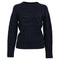 Women's A.P.C Cable Knit Sweater in Navy Blue Wool