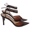 Women's Gianvito Rossi Skye 85 Heels in Brown Patent Leather