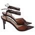 Women's Gianvito Rossi Skye 85 Heels in Brown Patent Leather