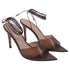 Women's Gianvito Rossi Skye 85 Heels in Brown Patent Leather