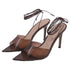 Women's Gianvito Rossi Skye 85 Heels in Brown Patent Leather