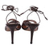 Women's Gianvito Rossi Skye 85 Heels in Brown Patent Leather