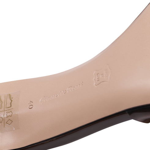 Women's Gianvito Rossi Skye 85 Heels in Brown Patent Leather