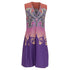Women's Etro Sleeveless V-neck A-Line Dress in Multicolor Poylamide
