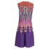 Women's Etro Sleeveless V-neck A-Line Dress in Multicolor Poylamide