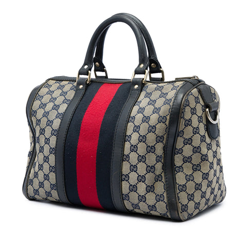 Vintage Web Boston Bag GG Canvas Medium
