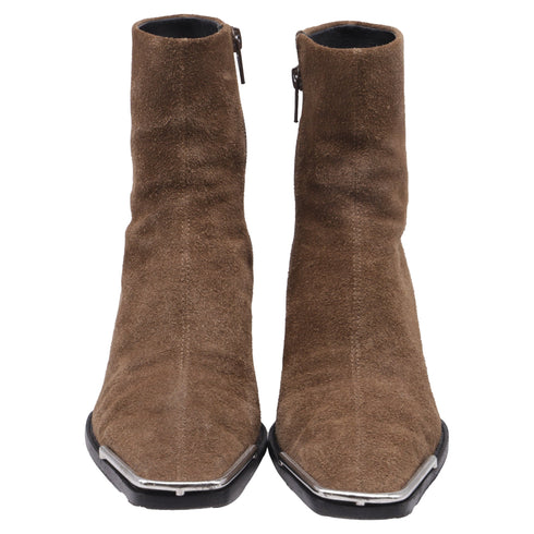Women's Alexander Wang Ankle Boots in Brown Suede