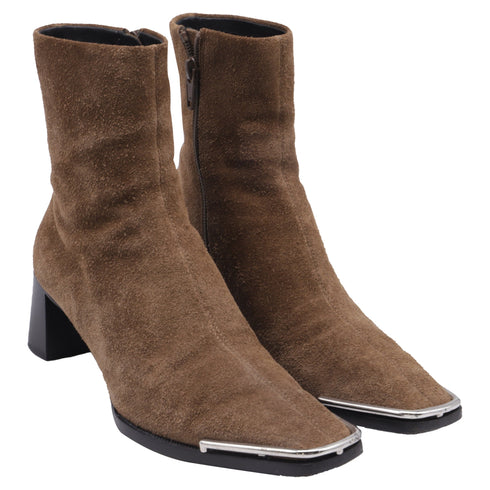 Women's Alexander Wang Ankle Boots in Brown Suede
