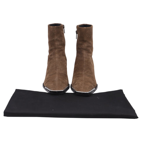 Women's Alexander Wang Ankle Boots in Brown Suede