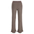 Women's Acne Studios Ribbed-Knit Straight-Leg Pants in Brown Viscose