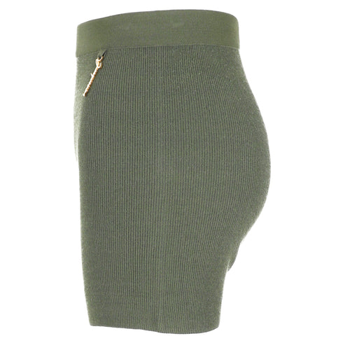 Women's Jacquemus Le Short Pralu Knit Shorts in Green Viscose