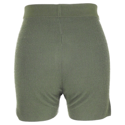 Women's Jacquemus Le Short Pralu Knit Shorts in Green Viscose