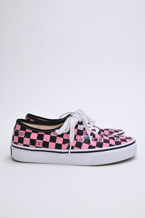 Women's Valentino Garavani x Vans VLogo Checkerboard-Print in Pink Canvas
