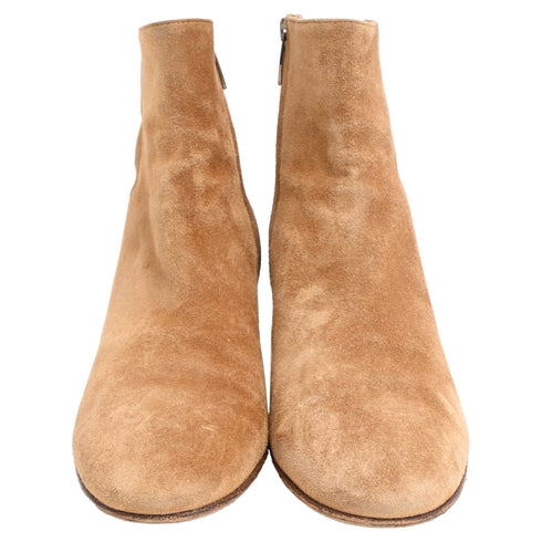 Women's Gianvito Rossi Joelle Ankle Boots in Brown Suede