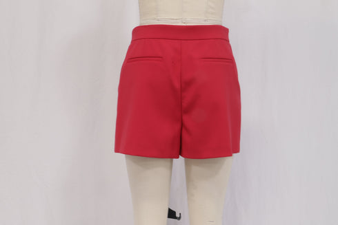 Women's Red Valentino Scallop Mini Shorts in Red Polyester