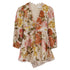 Women's Zimmermann Bonita Floral-Print Rompers in Multicolor Linen