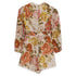 Women's Zimmermann Bonita Floral-Print Rompers in Multicolor Linen