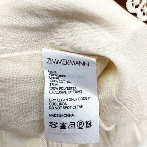 Women's Zimmermann Bonita Floral-Print Rompers in Multicolor Linen