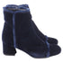 Women's Stuart Weitzman Raw-Edge Trim Boots in Blue Velvet