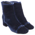 Women's Stuart Weitzman Raw-Edge Trim Boots in Blue Velvet