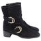 Women's Stuart Weitzman Britain Buckle Ankle Boots In Brown Suede