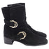 Women's Stuart Weitzman Britain Buckle Ankle Boots In Brown Suede