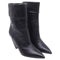 Women's Saint Laurent Niki 85 Wedge Ankle Boots in Black Leather
