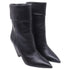 Women's Saint Laurent Niki 85 Wedge Ankle Boots in Black Leather