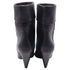 Women's Saint Laurent Niki 85 Wedge Ankle Boots in Black Leather