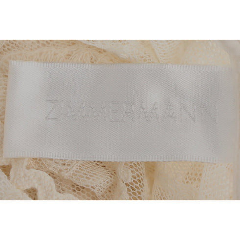 Women's Zimmermann Lace Midi Dress in White Nylon