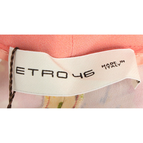 Women's Etro Floral Printed Pants in Pink Viscose