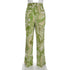 Women's Etro Paisley-Print Trousers in Green Silk