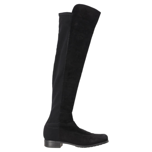 Women's Stuart Weitzman Knee Length Boots in Black Suede