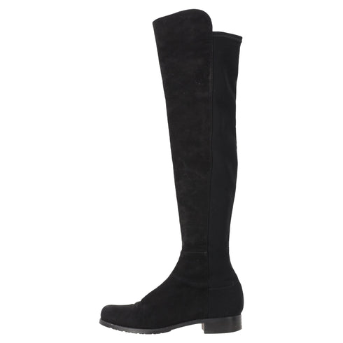 Women's Stuart Weitzman Knee Length Boots in Black Suede