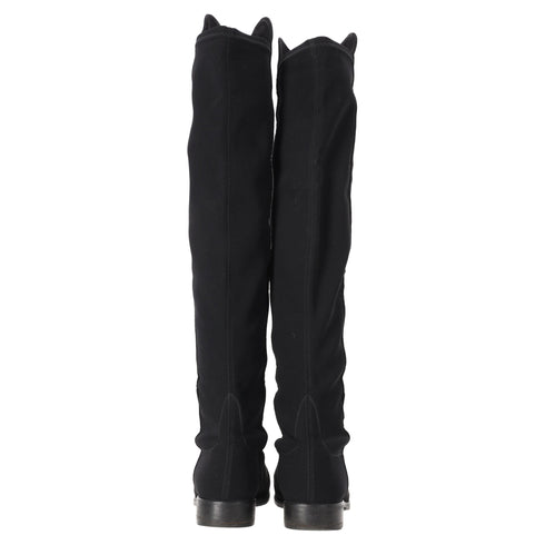Women's Stuart Weitzman Knee Length Boots in Black Suede