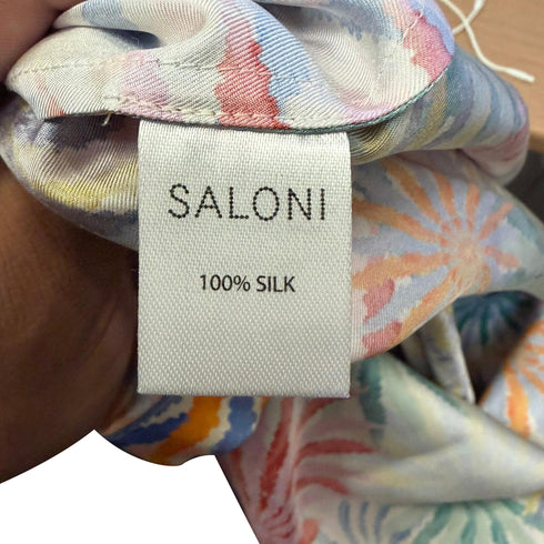 Women's Saloni Jeri Printed Mini Shirt Dress in Multicolor Silk