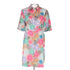 Women's Saloni Jeri Printed Mini Shirt Dress in Multicolor Silk