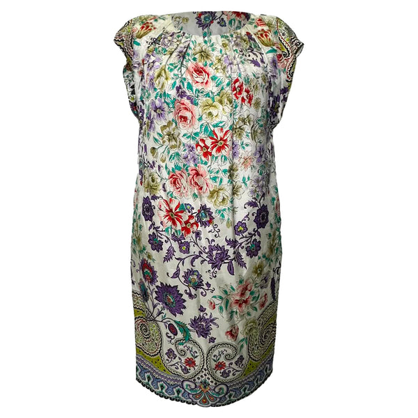 Women's Etro Printed Dress in Multicolor Silk