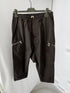 Men's Rick Owens Zipped Cargo Pants in Black Polyester