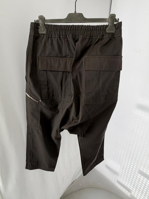 Men's Rick Owens Zipped Cargo Pants in Black Polyester