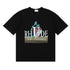 Rhude T-shirts Coconut Sunset Sailing Printing Cotton Casual Loose Short Sleeve Men and Women