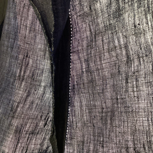 Men's Ermenegildo Zegna Cropped Trousers in Navy Blue Linen