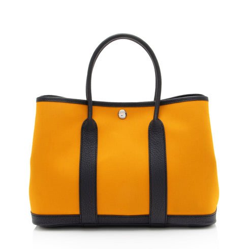 Garden Party Tote Toile and Leather 30